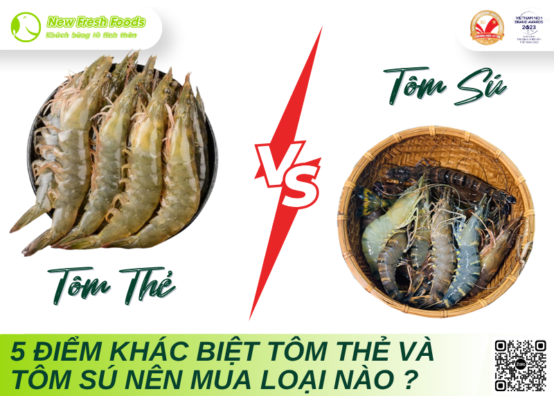so sánh tôm thẻ và tôm sú