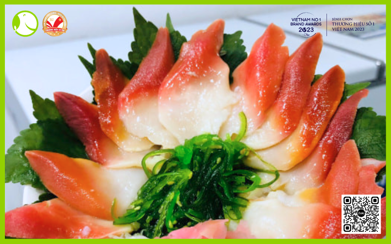 Sashimi sò đỏ Nhật khay 16 miếng