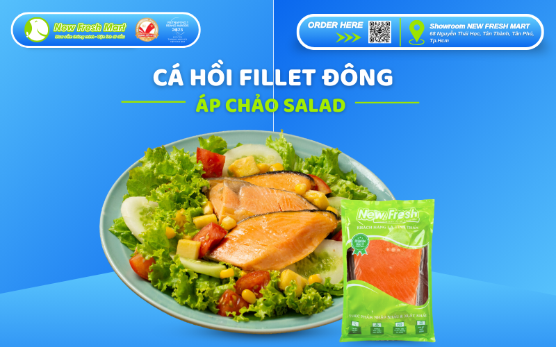 Cá hồi fillet áp chảo salad