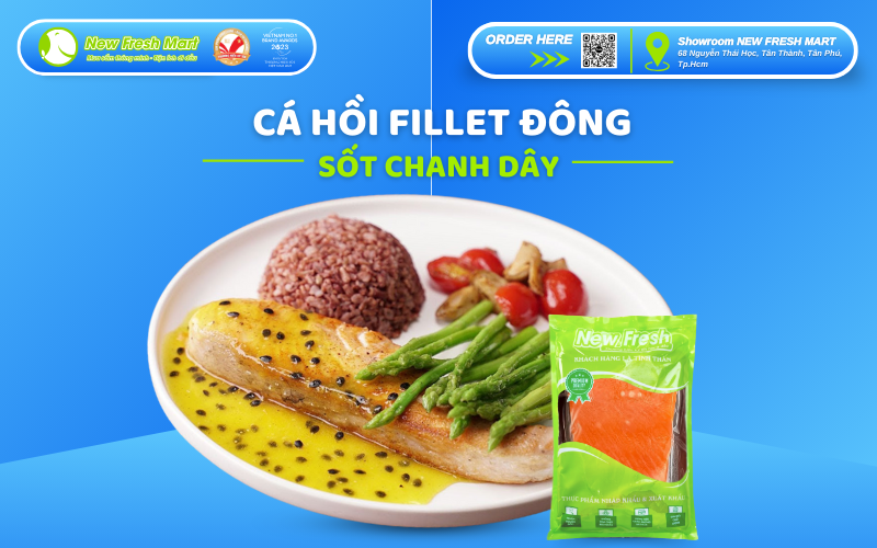 Cá hồi fillet sốt chanh dây