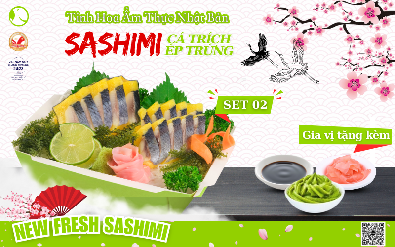 Set sashimi cá trích ép trứng 02