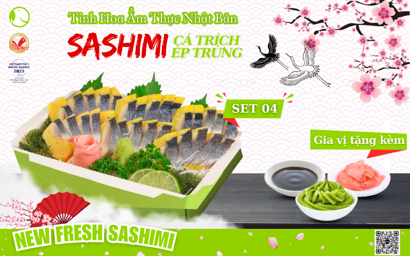 Set sashimi cá trích ép trứng 04