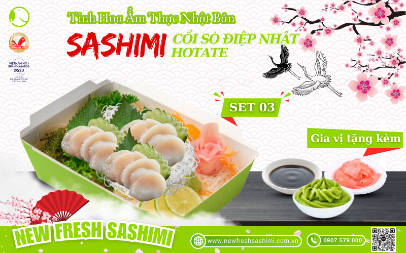 Set sashimi cồi sò điệp nhật 03