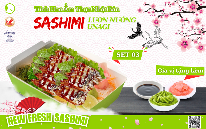 Set sashimi luong nướng unagi 03