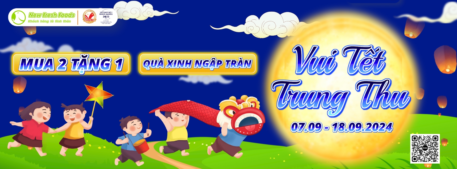 Trung thu mua 2 tặng 1 - tặng lồng đèn cho bé