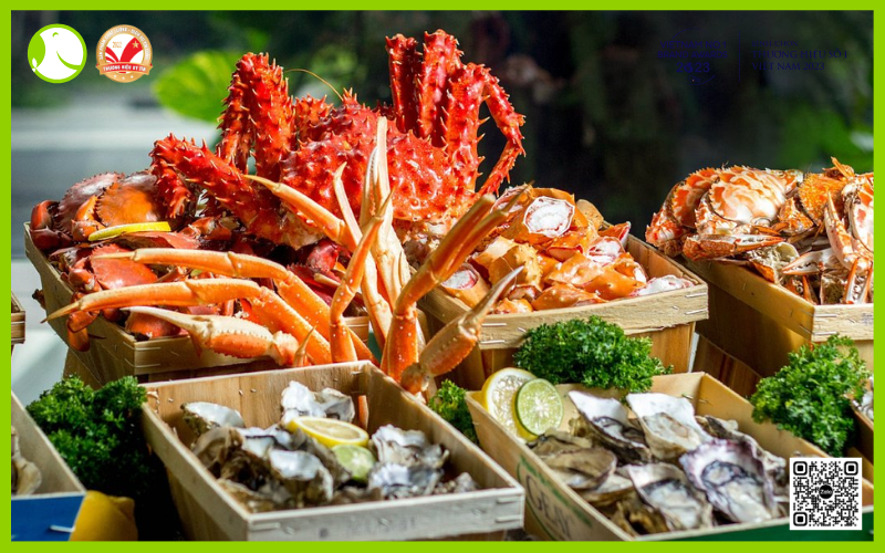 Buffet hải sản cao cấp kết hợp giữa hương vị tinh tế và không gian sang trọng