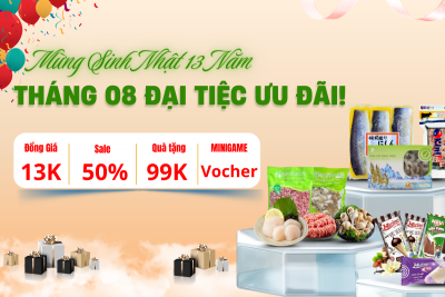 Mừng Sinh Nhật New Fresh Foods - Tháng 08 Bùng Nổ Ưu Đãi